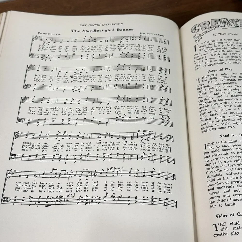 Vintage The Junior Instructor Book 1 Illustrations, Sheet Music Hardcover 1959